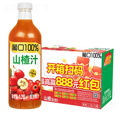 �Ͽ�100%ɽ�֭1.25Lx8ƿ